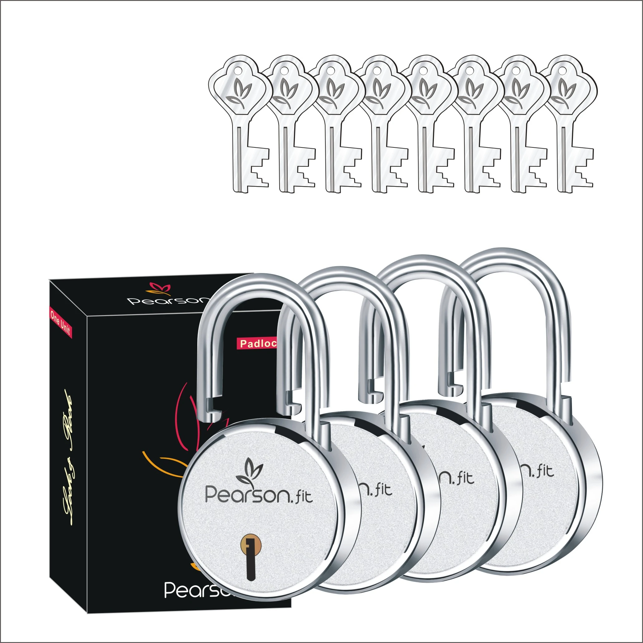 65mm 4 Locks with 8 Same Keys