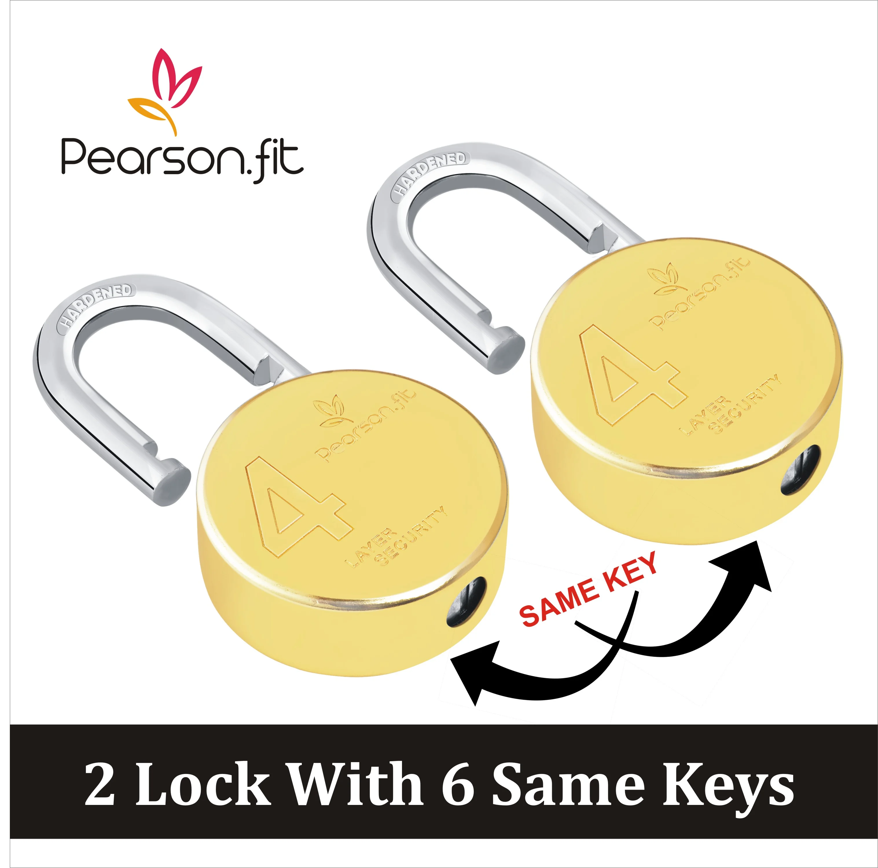 XL+ 2 Locks with 4 Same Keys