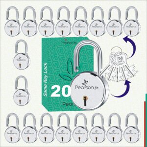 50mm 20 Lock 20 Keys Medium Size Same Key Lock Set