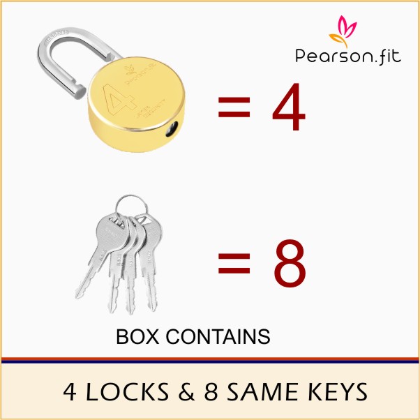 67mm 04 Lock & 8 Keys XL+ Big Size Same Key Lock Set - Image 2
