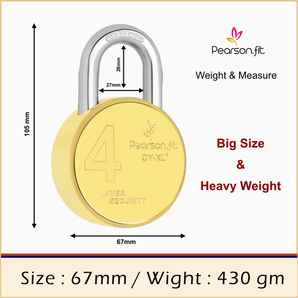 67mm 05 Lock & 10 Keys XL+ Big Size Same Key Lock Set - Image 7
