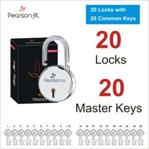 65mm 20 Lock & 20 Keys Regular Size Same Key Lock Set