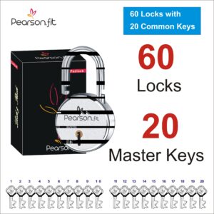65mm 60 Lock & 40 Keys Regular Size Same Key Lock Set
